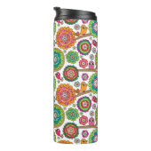 achtergrondpatroon van doodbloemen thermosbeker (Geroteerd rechts)