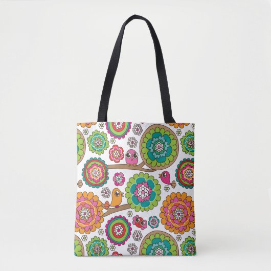 achtergrondpatroon van doodbloemen tote bag (Voorkant)