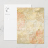 achtergrondpatroon van florale grunge briefkaart (Voorkant / Achterkant)