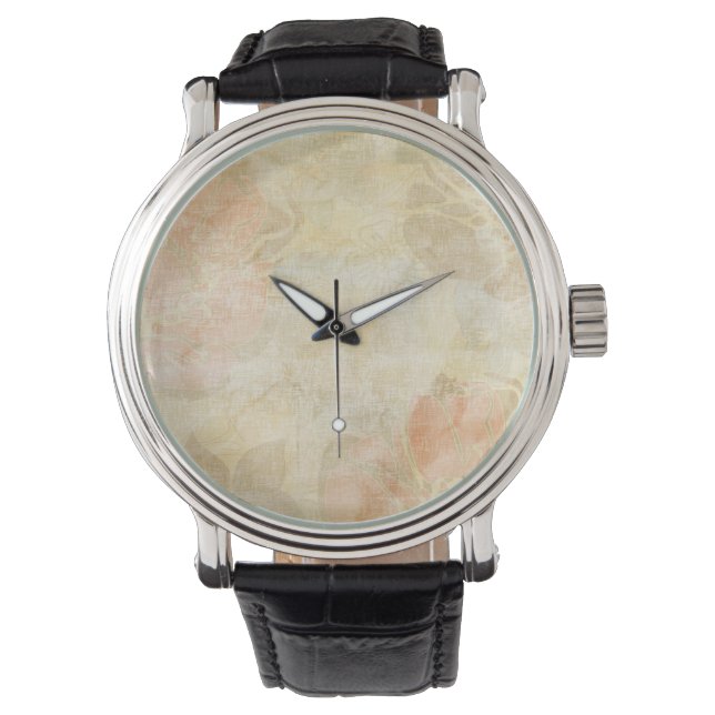 achtergrondpatroon van florale grunge horloge (Voorkant)