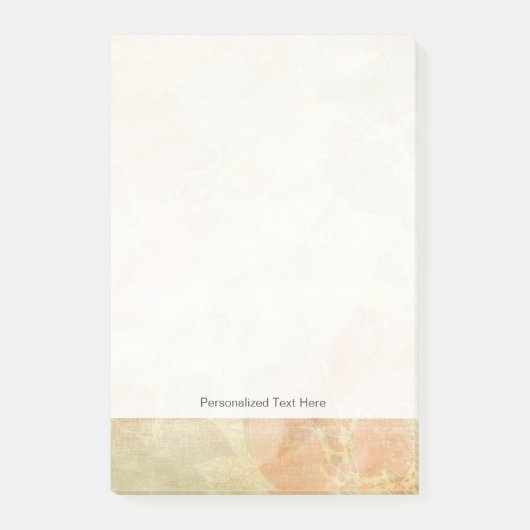 achtergrondpatroon van florale grunge post-it® notes (Voorkant)