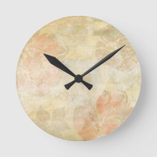 achtergrondpatroon van florale grunge ronde klok