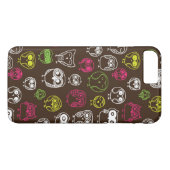 Achtergrondpatroon van kleurrijke uil Case-Mate iPhone case (Achterkant (Horizontaal))