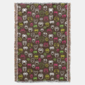 Achtergrondpatroon van kleurrijke uil deken (Voorkant Verticaal)