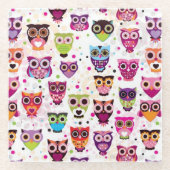 Achtergrondpatroon voor kinderen bevestigen glazen onderzetter (Voorkant)