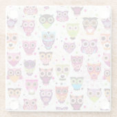 Achtergrondpatroon voor kinderen bevestigen glazen onderzetter (Achterkant)