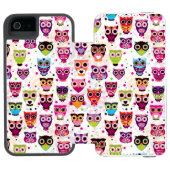 Achtergrondpatroon voor kinderen bevestigen incipio iPhone portemonnee hoesje (Agenda Open)