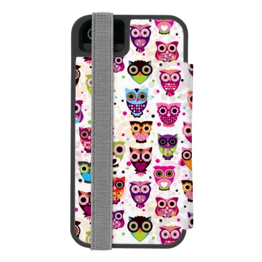 Achtergrondpatroon voor kinderen bevestigen incipio iPhone portemonnee hoesje (Agenda Achterkant)