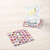 Achtergrondpatroon voor kinderen bevestigen kartonnen onderzetters (Insitu)