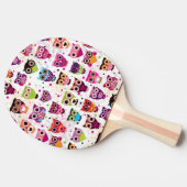 Achtergrondpatroon voor kinderen bevestigen tafeltennisbatje (Zijkant)