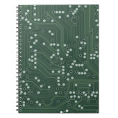 Achtergrondpatroontkunst van het groene circuit notitieboek (Voorkant)