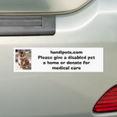 Achtergrondplaat van Handipets Bumpersticker (Op auto)
