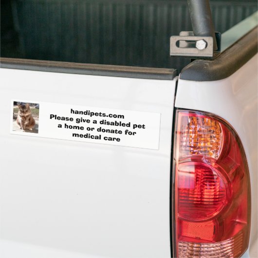 Achtergrondplaat van Handipets Bumpersticker (Op Truck)