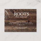 Achtergrondplaat Visitekaartje boomhout (Achterkant)