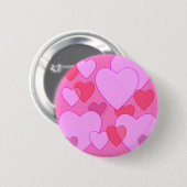 Achtergrondroze Valentijn Ronde Button 5,7 Cm (Voorkant /achterkant)