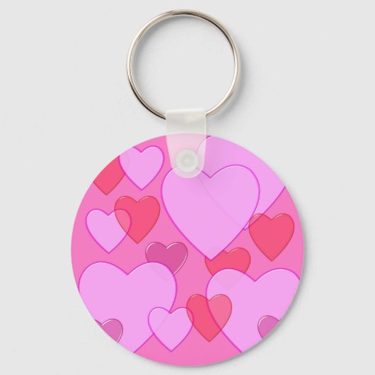 Achtergrondroze Valentijn Sleutelhanger (Voorkant)