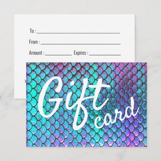 achtergrondschalen voor zeemleder Cadeaukaart (Voorkant / Achterkant)