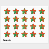 achtergrondstructuur groen ster sticker (Vel)