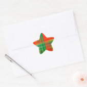 achtergrondstructuur groen ster sticker (Envelop)
