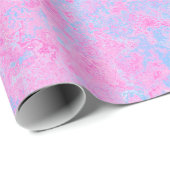 Achtergrondstructuur roze lichtblauw cadeaupapier (Rol Hoek)