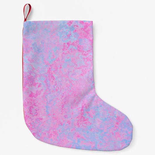 Achtergrondstructuur roze lichtblauw kleine kerstsok (Voorkant)