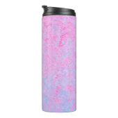 Achtergrondstructuur roze lichtblauw thermosbeker (Geroteerd rechts)