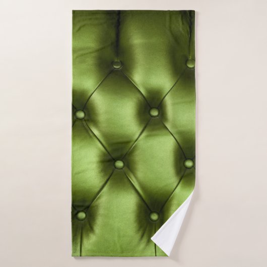 Achtergrondstructuur van donkergroene hoofdletters badhanddoek (Badhanddoek)