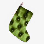 Achtergrondstructuur van donkergroene hoofdletters kleine kerstsok (Voorkant (Hangend))
