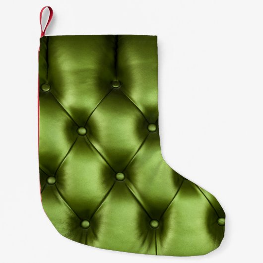 Achtergrondstructuur van donkergroene hoofdletters kleine kerstsok (Voorkant)