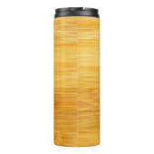 Achtergrondstructuur van hout thermosbeker (Achterkant)