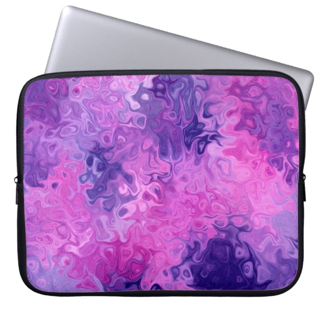 Achtergrondstructuurpatroon paars laptop sleeve (Voorkant)
