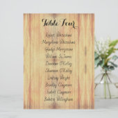 Achtergrondtabelnummer van hout programmakaart (Staand voorkant)