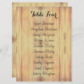 Achtergrondtabelnummer van hout programmakaart (Voorkant / Achterkant)