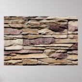  achtergrondtextuur oude steenbaksteen poster (Voorkant)