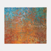 Achtergrondtextuur roest oud bruin fleece deken (Voorkant (Horizontaal))