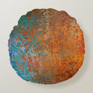 Achtergrondtextuur roest oud bruin rond kussen