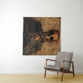 Achtergrondtextuur van de schedel van het man wandkleed (In Situ (horizontaal))