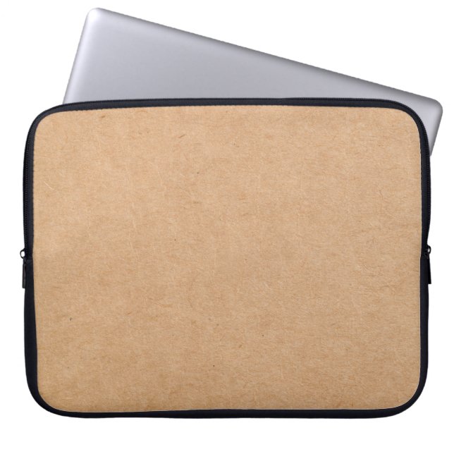 Achtergrondtextuur van gerecycled papier laptop sleeve (Voorkant)