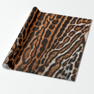 achtergrondtextuur van leopard-vacht cadeaupapier