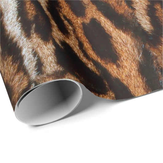 achtergrondtextuur van leopard-vacht cadeaupapier (Rol Hoek)