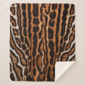 achtergrondtextuur van leopard-vacht sherpa deken (Voorkant)