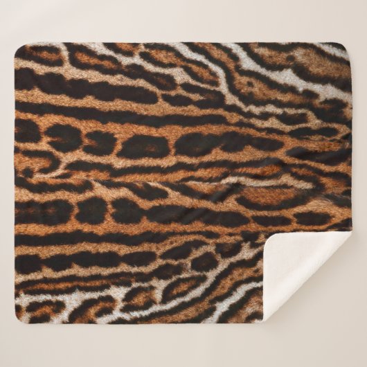 achtergrondtextuur van leopard-vacht sherpa deken (Voorkant (horizontaal))