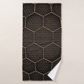 Achtergrondtextuurhexagonraster d badhanddoek (Badhanddoek)