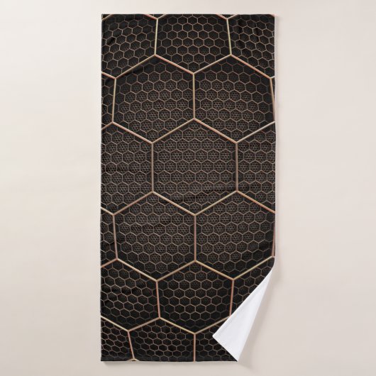 Achtergrondtextuurhexagonraster d badhanddoek (Badhanddoek)
