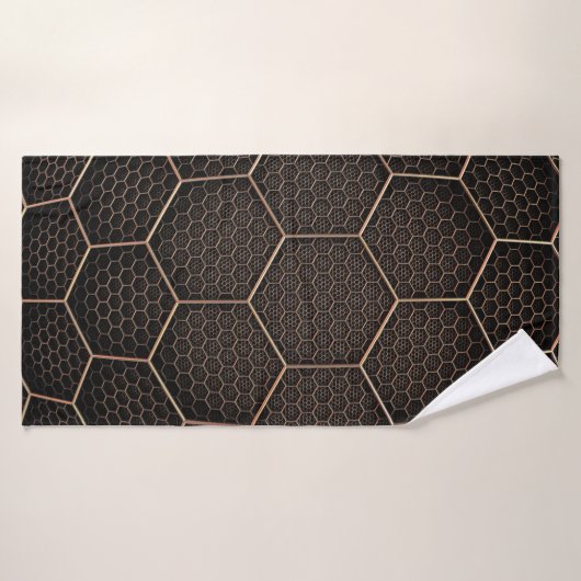Achtergrondtextuurhexagonraster d badhanddoek (Badhanddoek)