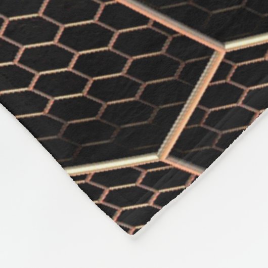 Achtergrondtextuurhexagonraster d fleece deken (Hoek)