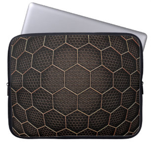 Achtergrondtextuurhexagonraster d laptop sleeve