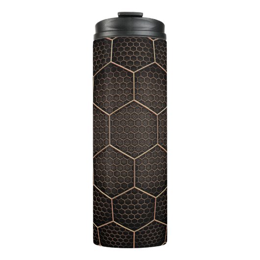 Achtergrondtextuurhexagonraster d thermosbeker (Voorkant)