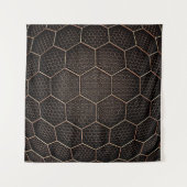 Achtergrondtextuurhexagonraster d wandkleed (Voorkant)