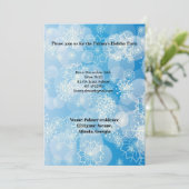 Achtergronduitnodiging Snowflake Kaart (Staand voorkant)